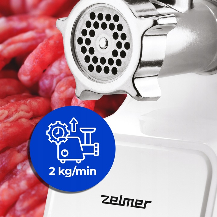 MASZYNKA DO MIELENIA MIĘSA MASZYNA ELEKTRYCZNA ZELMER 1500W 2 KG/MIN