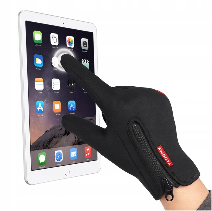 Rękawiczki termiczne ocieplane termoaktywne zimowe czarne damskie