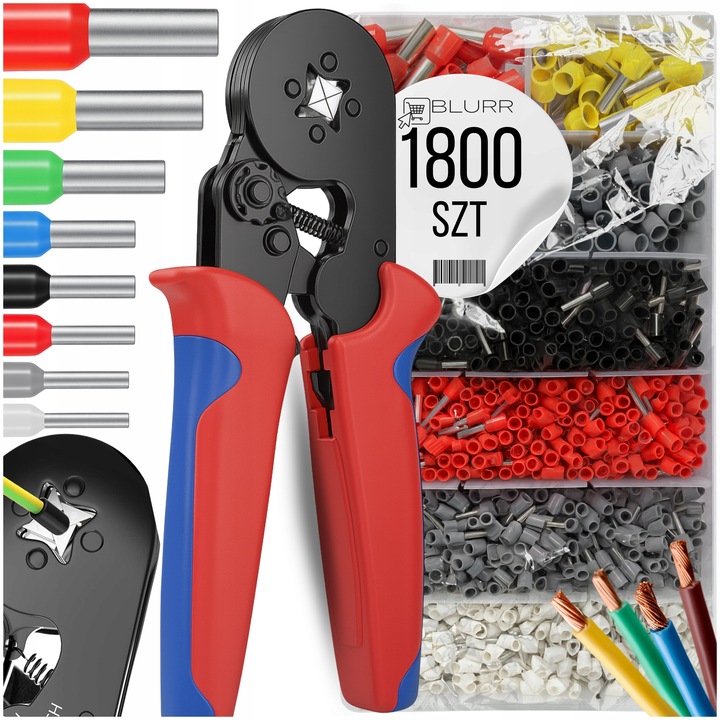 ZACISKARKA PRASKA 1800 TULEJEK KONEKTORÓW KOŃCÓWEK KABLI PRZEWODÓW