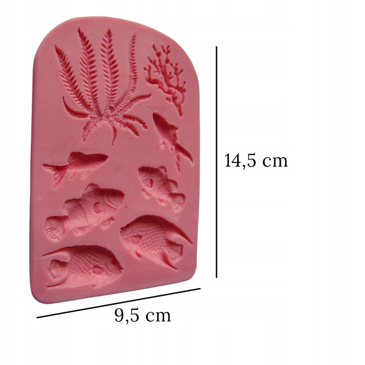 Forma silikonowa do masy cukrowej AKWARIUM Rybki