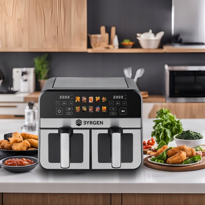 Air Fryer dwukomorowy 9L frytkownica beztłuszczowa dual 2400W suszarka