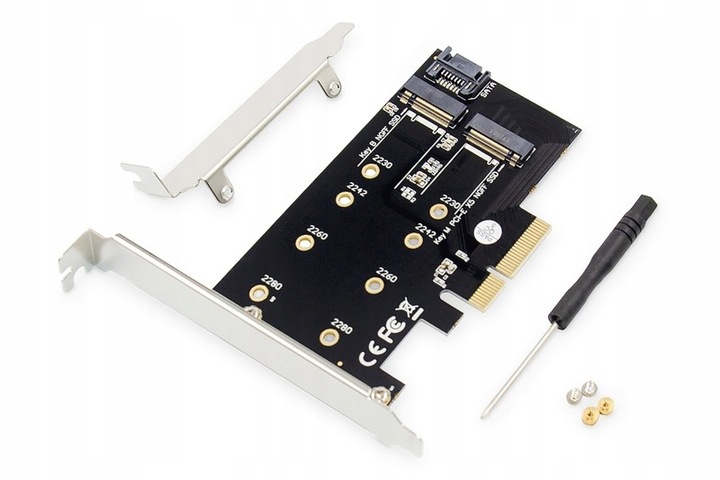 Digitus Kontroler M.2 NGFF/NVMe SSD PCIe3.0 SATA