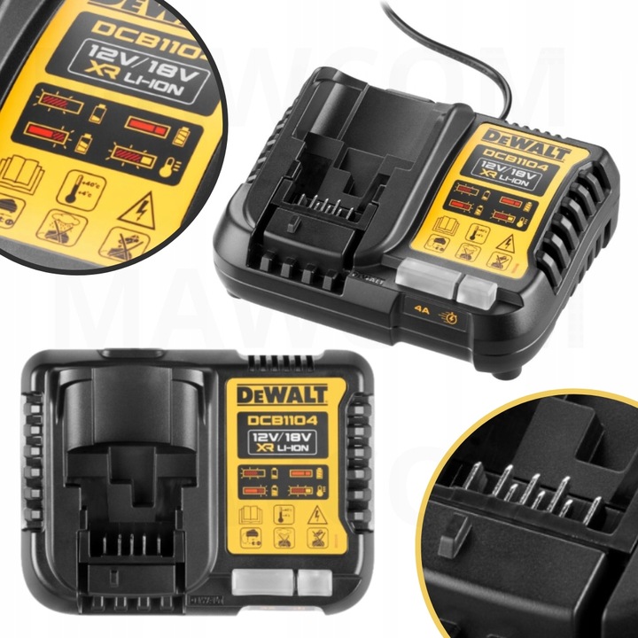 SZYBKA Ładowarka DeWALT DCB1104 12V18V wielonapięciowa 4A następca