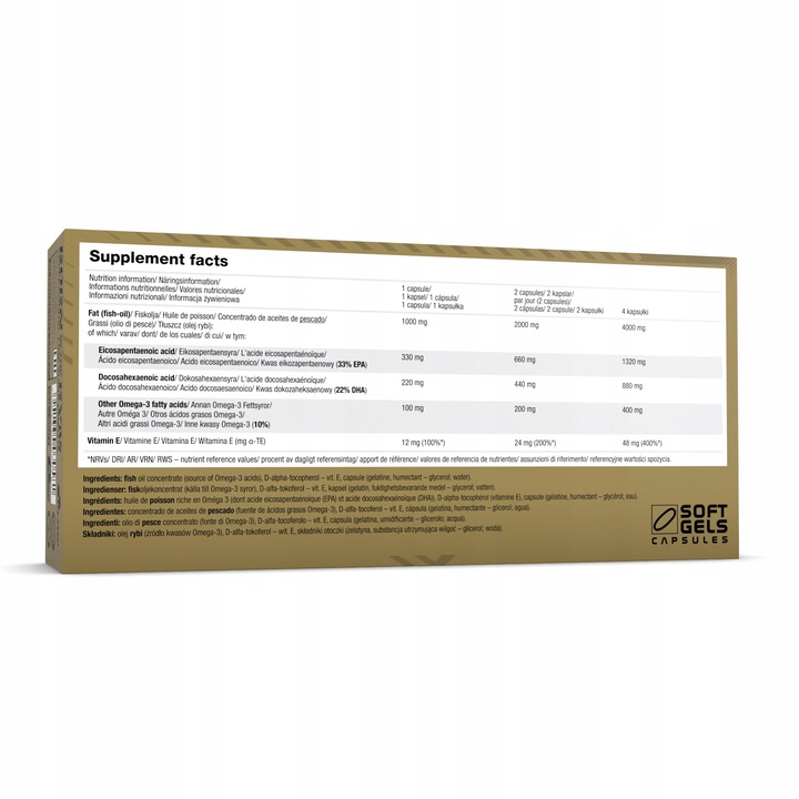 OLIMP GOLD OMEGA 3 SPORT EDITION 120k WITAMINY KWASY TŁUSZCZOWE EPA DHA