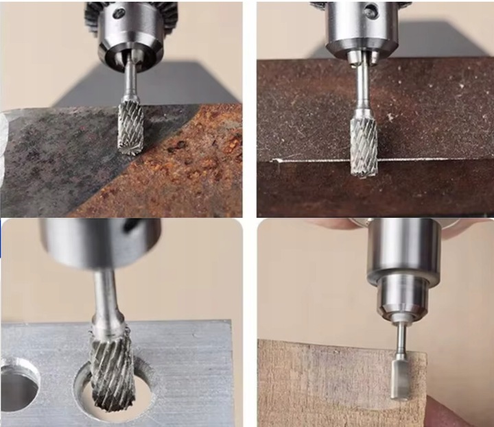 FREZY TRZPIENIOWE DO METALU 10SZT Z WĘGLIK WOLFRAMU Z WĘGLIKA