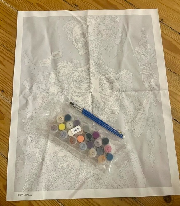 Malowanie Po Numerach Zestaw na Ramie Farby Akrylowe 40x50 cm