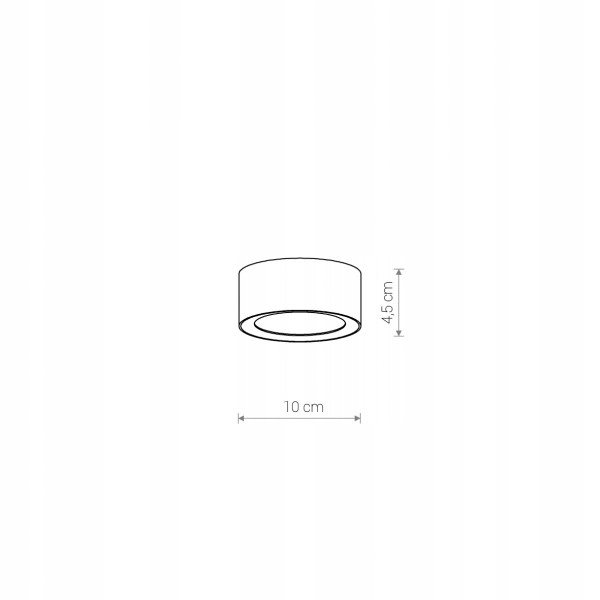 FLEA BIAŁY OPRAWA SUFITOWA SPOT NT 1X GX53/ 12W IP20 STAL LAKIEROWANA