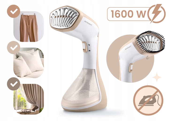 Parownica do ubrań 1600W Steamer parowy Żelazko parowe ZESTAW 26g/min
