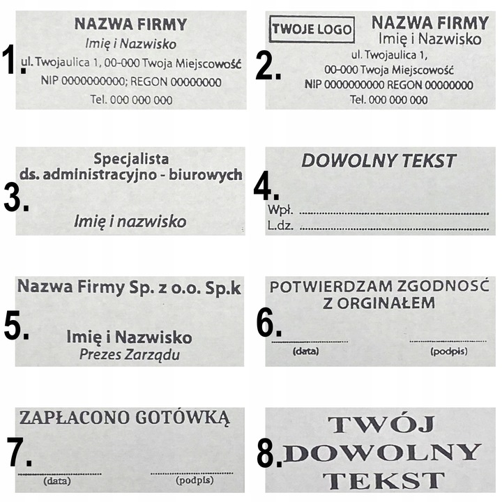 COLOP C30 Pieczątka do 6 wersów FIRMOWA LEKARSKA IMIENNA BIUROWA - kolory