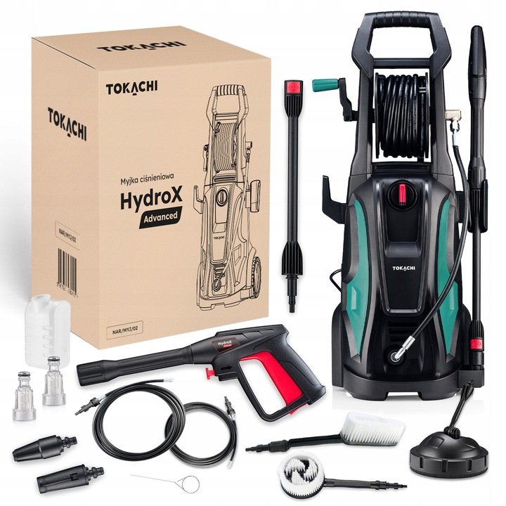 MOCNA MYJKA CIŚNIENIOWA 180bar POMPA ALUMINIOWA 2400W TURBO L8 +