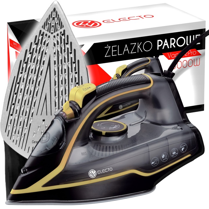 ŻELAZKO 3000W PAROWE CERAMICZNE STRAŻAK 10w1 INNOWACJA STRAŻAK ANTI-DRIP