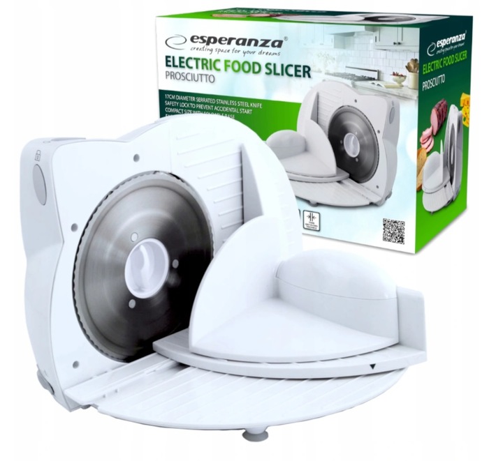 ELEKTRYCZNA KRAJALNICA PROSCIUTTO biała do pieczywa wędlin serów