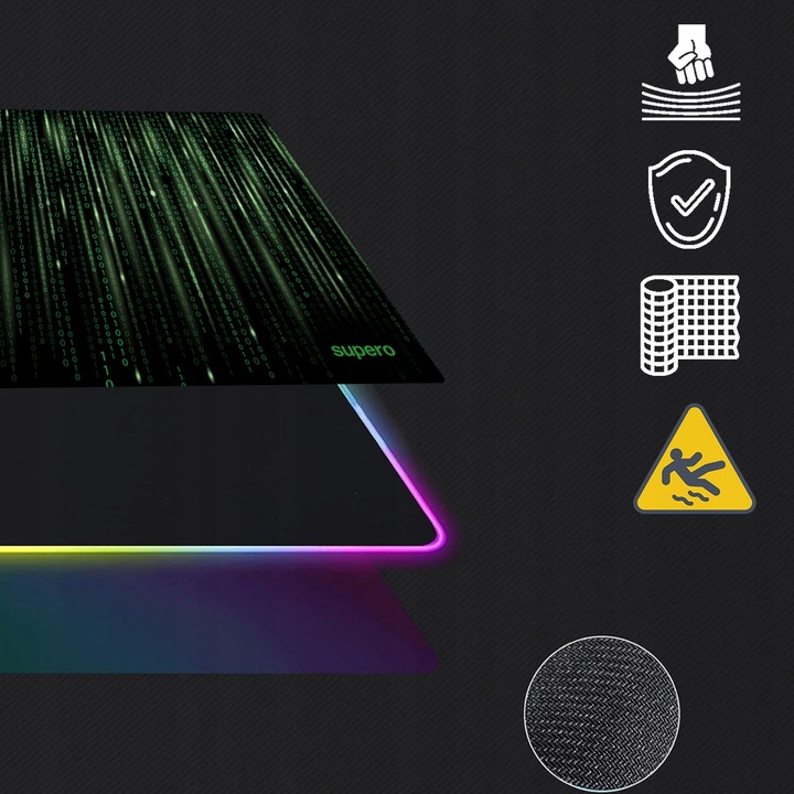 Podkładka pod myszkę gamingowa mysz xxl duża klawiaturę RBG świecąca 80x30