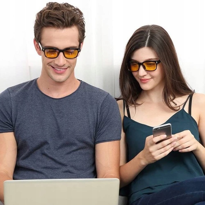 AURELIA Amber – Okulary blokujące 99% niebieskiego światła + ETUI –