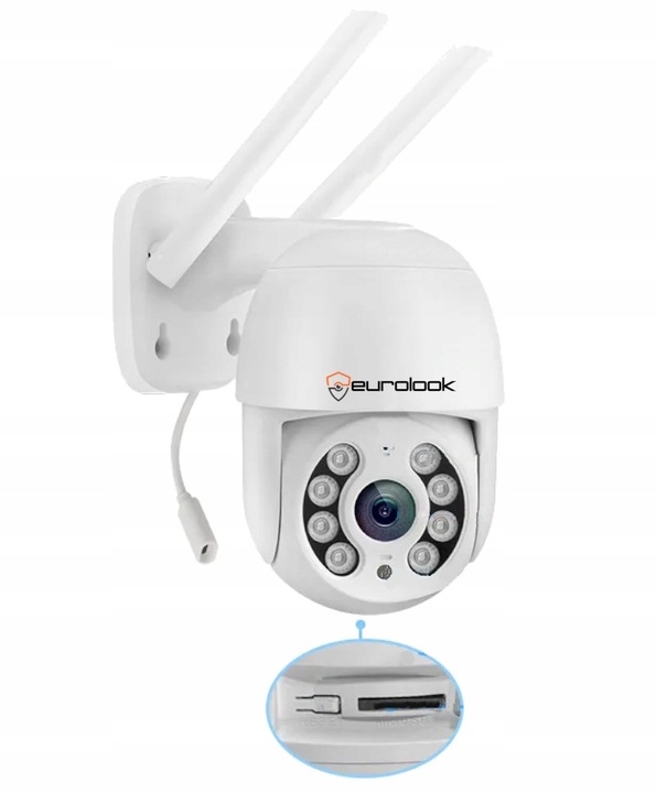 KAMERA ZEWNĘTRZNA WiFi OBROTOWA 3MPX IP Full HD ZOOM 3MP 2048 x 1536P BIAŁA