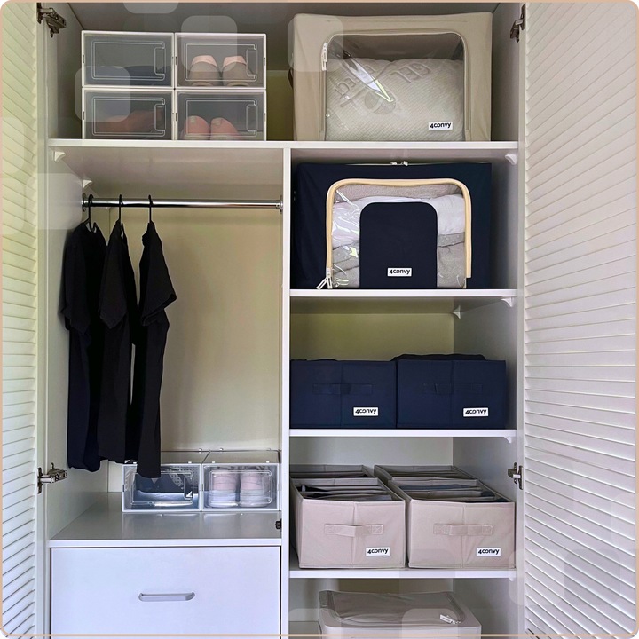 2x organizer pudełko pojemnik na ubrania jeansy do szuflady szaf