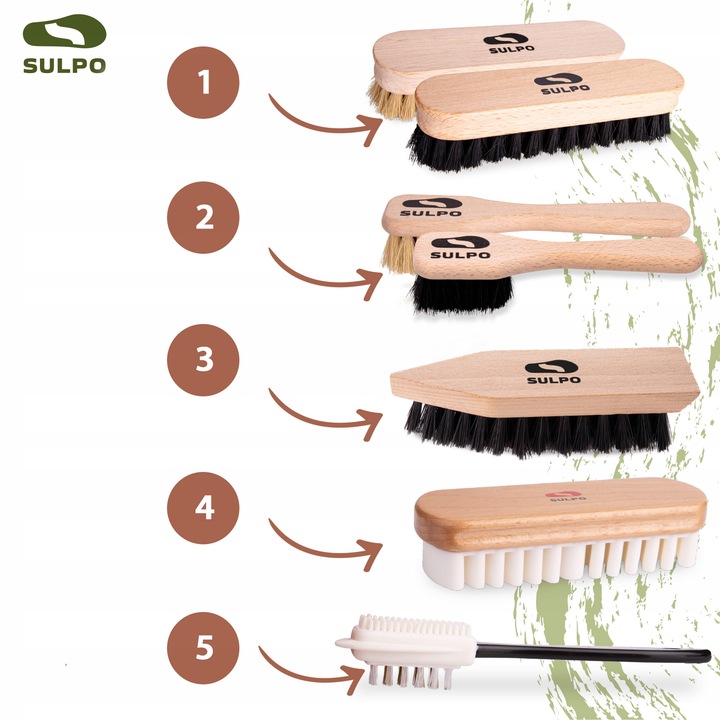 ZESTAW SZCZOTEK DO CZYSZCZENIA SKÓRY ZAMSZU BUTY