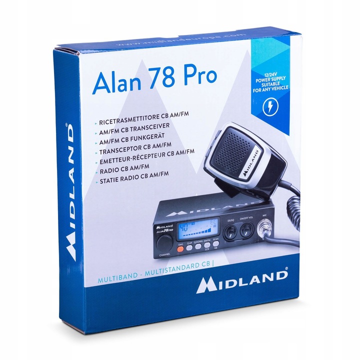 cb radio MIDLAND ALAN 78 PRO 12/24V DS ANL + WTYK