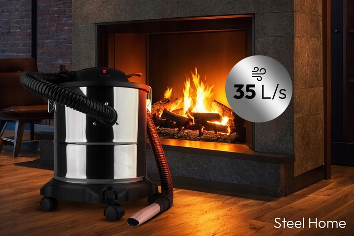 ODKURZACZ PRZEMYSŁOWY DO POPIOŁU PIECA KOMINKA 20L HEPA 2200W +