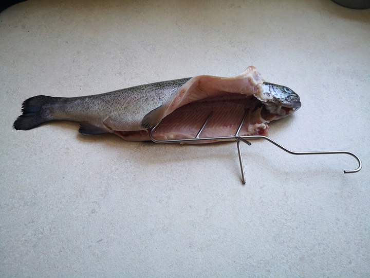 Hak haczyk wędzarniczy do wędzenia ryb potrójne z rozpórką 10 szt. ZUT