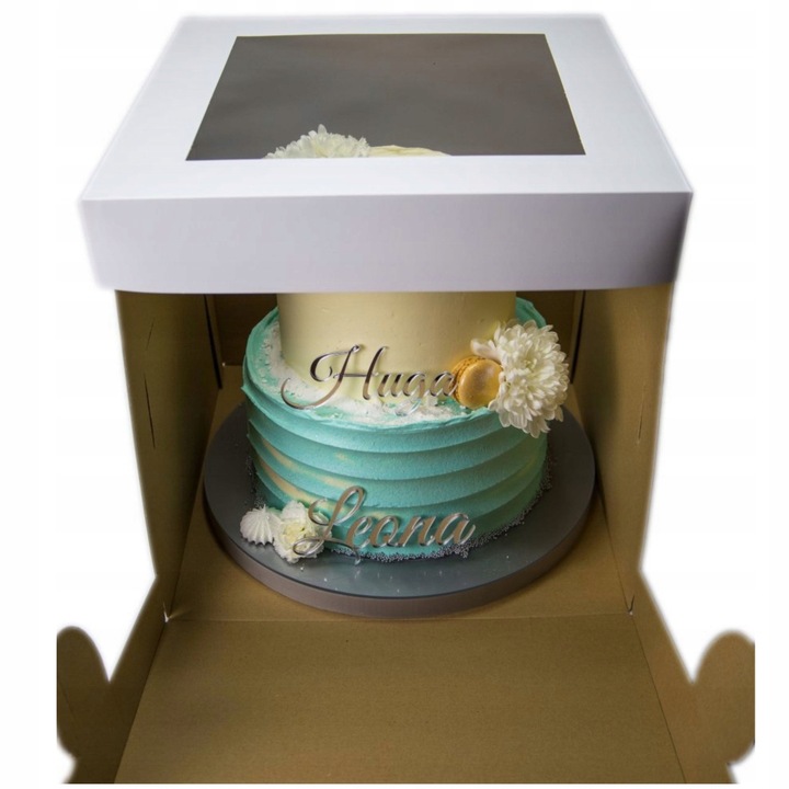 Pudełko Karton na TORT z Okienkiem 5 szt. 25x25x25