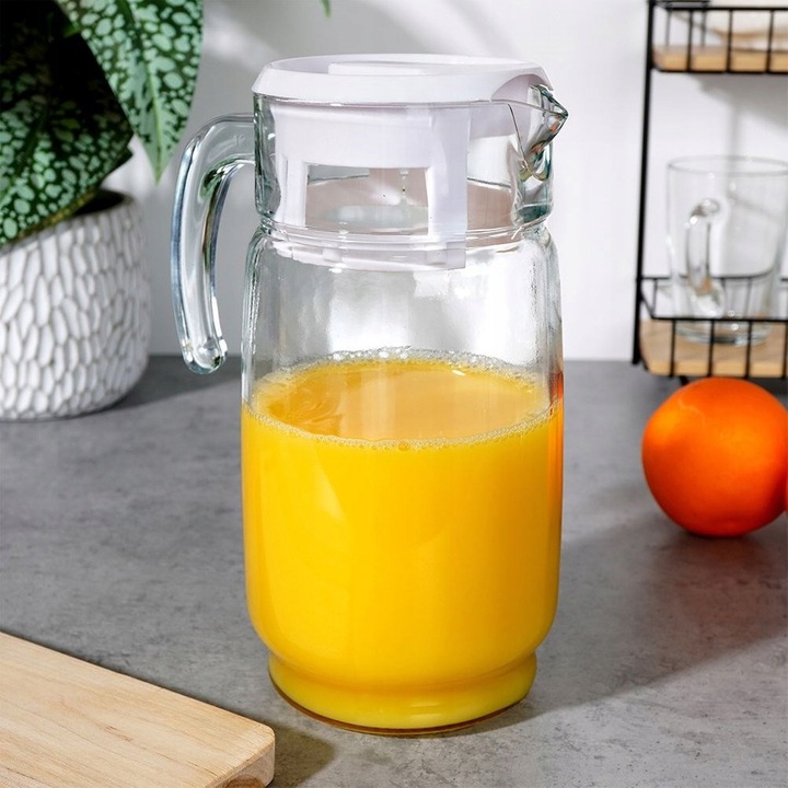 Dzbanek NA NAPOJE wodę sok lemoniadę do napojów szklany z pokrywką