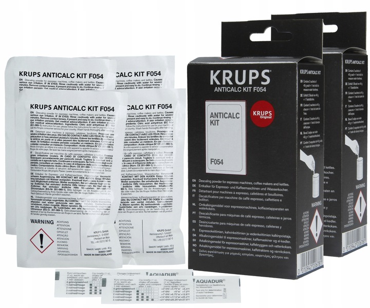 2x Oryginalny odkamieniacz do ekspresów KRUPS F054 AntiCALC KIT