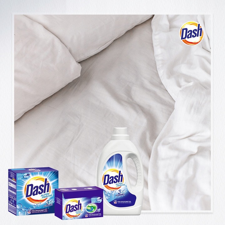 DASH Frische Kapsułki do prania białych ubrań niemieckie DE 3in1 60szt