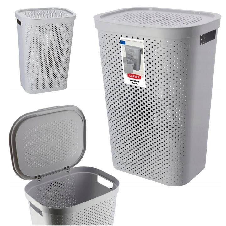 Kosz na pranie Curver INFINITY 60L szary brudownik