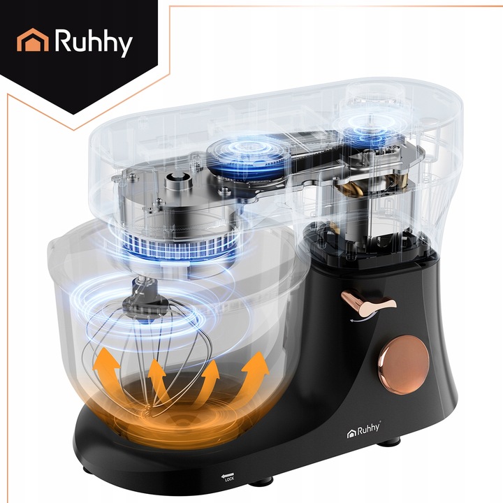 Robot Planetarny Kuchenny z Podgrzewaną Misą 5,7L Ruhhy Duży