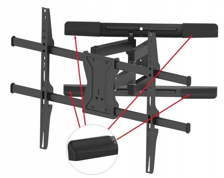 Extra Mocny Uchwyt do Telewizora 43-90 cali 70kg Wieszak TV
