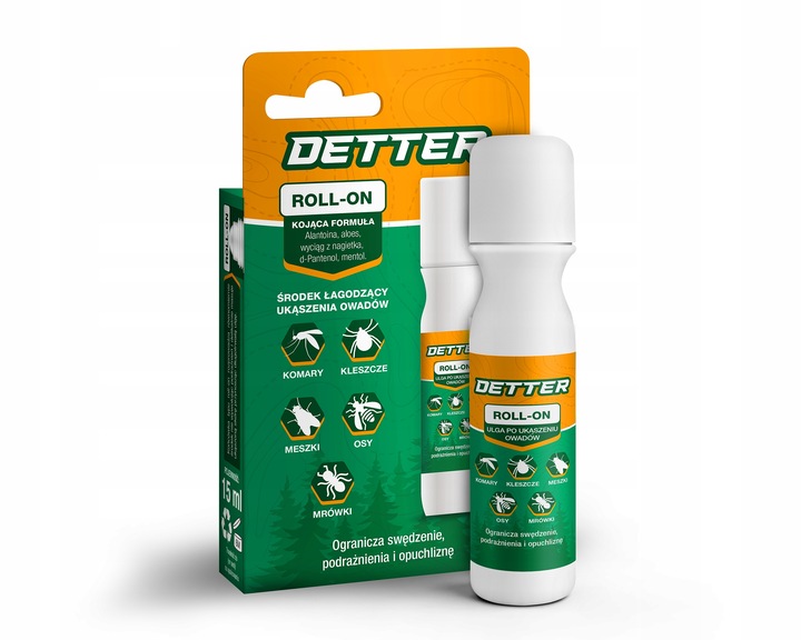 SPRAY ŚRODEK + PREPARAT ROLL-ON NA KOMARY KLESZCZE MESZKI OSY DETTER ZESTAW