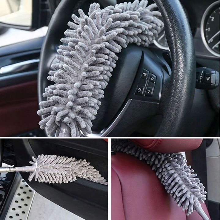 SZCZOTKA TELESKOPOWA MIOTEŁKA DO KURZU DŁUGA 280 + 3 WYMIENNE KOŃCÓWKI XXL