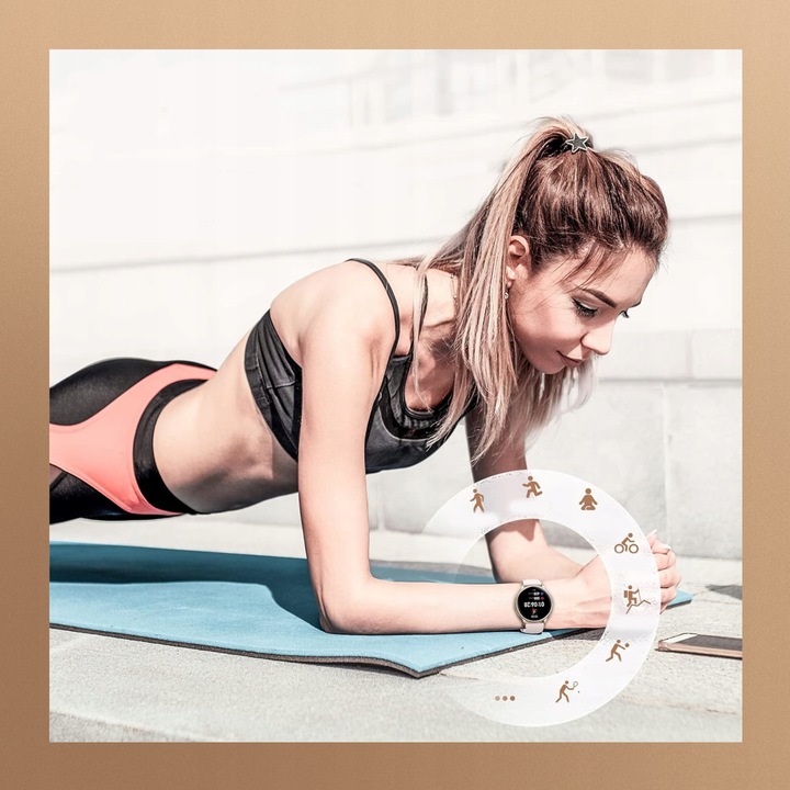 SMARTWATCH ZEGAREK DAMSKI MENU POLSKIE FUNKCJA DZWONIENIA SMART WATCH PULS