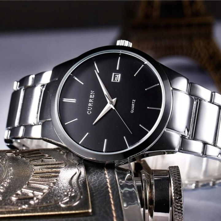 ZEGAREK MĘSKI CURREN KLASYCZNY STALOWY ELEGANCKI DATOWNIK 4 KOLORY PREZENT