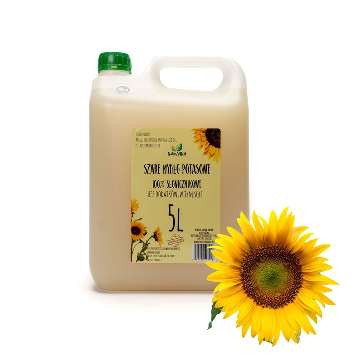 SZARE MYDŁO POTASOWE 100% SŁONECZNIKOWE 5 L