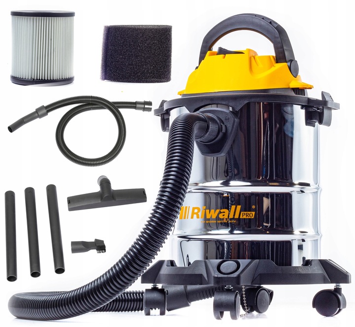 Odkurzacz przemysłowy bezworkowy 2.0 RVS-01 sucho mokro do popiołu