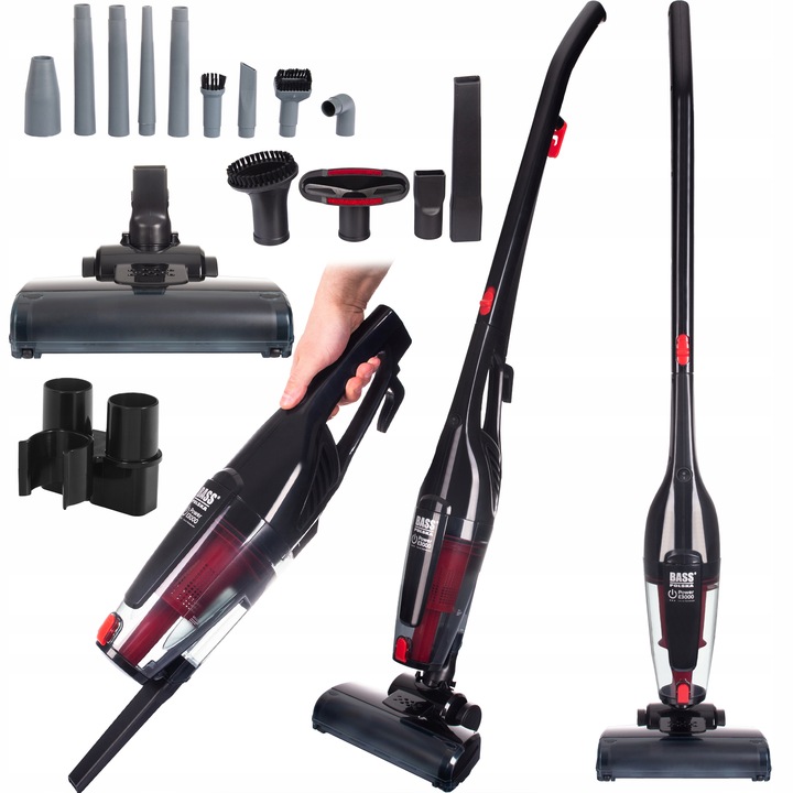 ODKURZACZ PIONOWY BEZWORKOWY Z TURBOSZCZOTKĄ + HEPA 950W CYKLONOWY