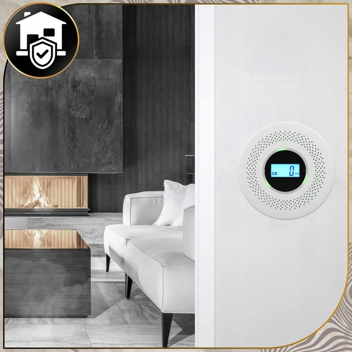 Czujnik czadu i dymu tlenku węgla pożaru ognia JKD 512COM