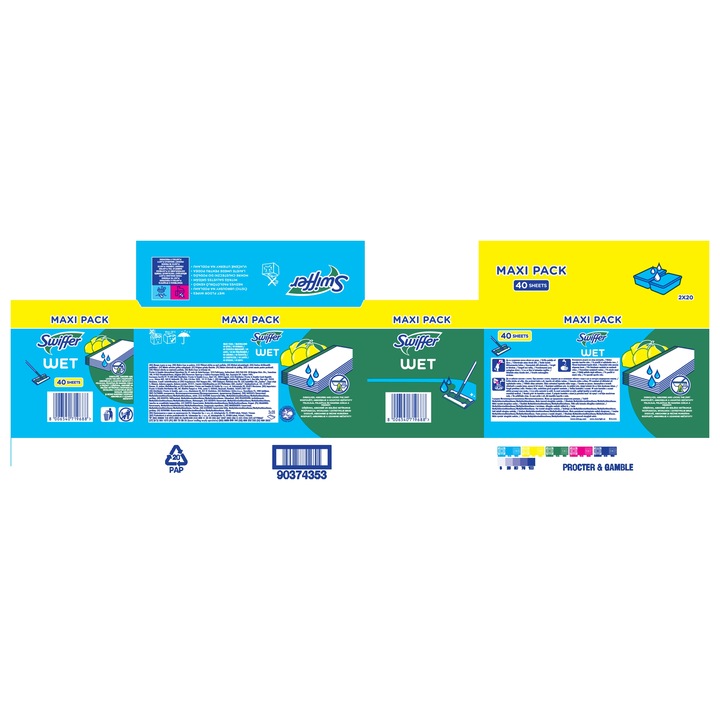 Swiffer Wet mokre chusteczki wkłady do mopa 40 szt.