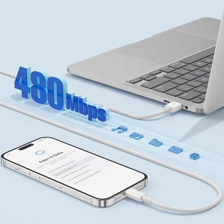 ZESTAW | SZYBKA ŁADOWARKA SIECIOWA USB TYPE-C + KABEL TYPE C | PD20W 3000mA