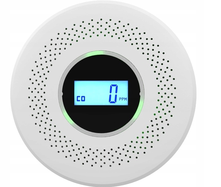 Czujnik czadu i dymu detektor tlenku węgla CO GAZU BEZPRZEWODOWY LCD