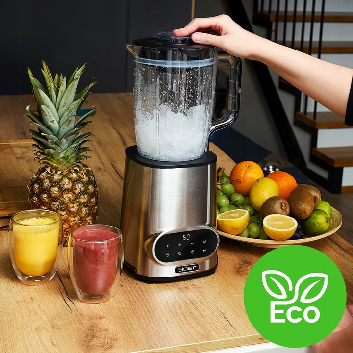Blender kielichowy automatyczny Yoer 2,4L 2200W Tritan +INOX +Sito do