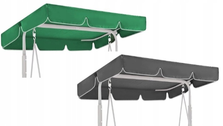 Daszek osłona do hustawki ogrodowej 112x166cm graf