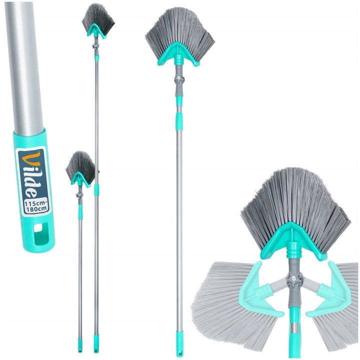 Miotła TRÓJKATNA szczotka teleskopowa narożna do pajęczyn kurzu