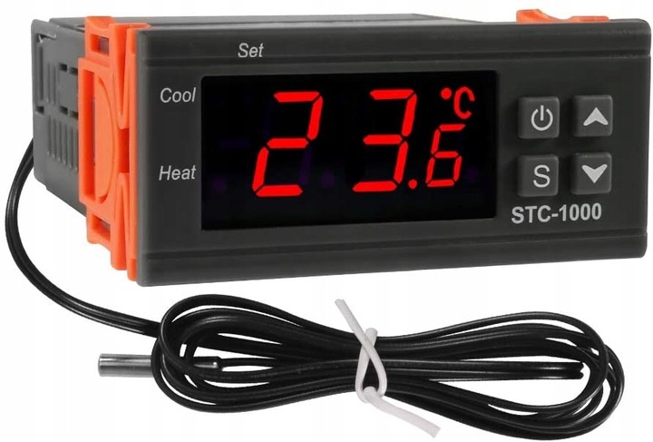 TERMOSTAT REGULATOR TEMPERATURY STEROWNIK ELEKTRONICZNY Z SONDĄ TP1