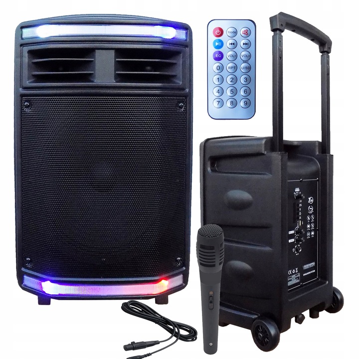 KOLUMNA PRZENOŚNA BLUETOOTH KARAOKE AKUMULATOR USB