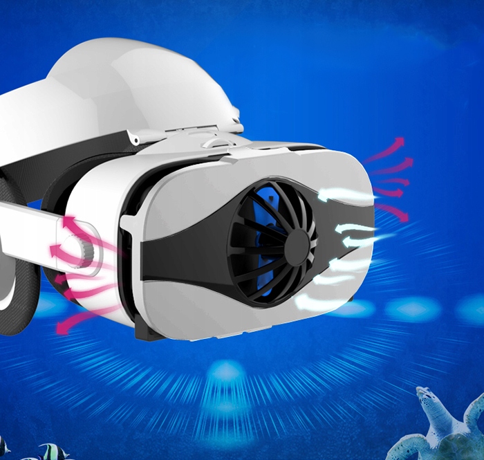 Okulary gogle VR 3D 360 FiiT 5F do smartfona do 6,3 ze słuchawkami lekkie