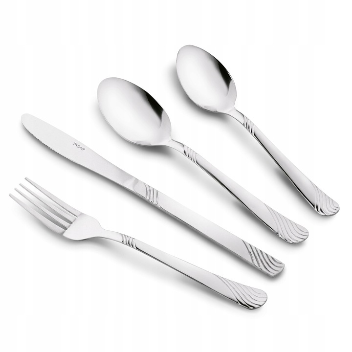 Nierdzewne SZTUĆCE OBIADOWE kpl DLA 6 OS zestaw sztućców DO ZMYWARKI Tadar