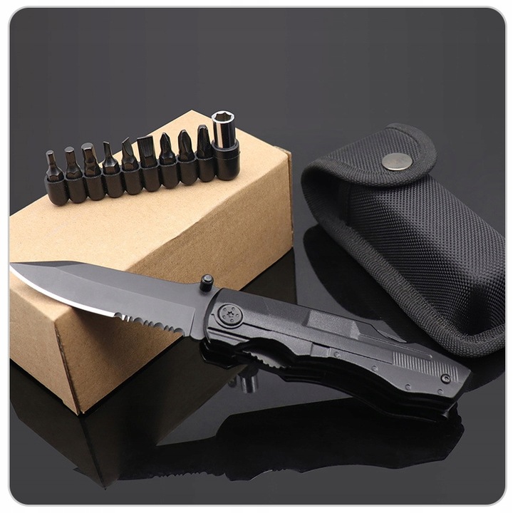 MULTITOOL NARZĘDZIE WIELOFUNKCYJNE SCYZORYK NÓŻ SKŁDANY KOMBINERKI 21w1